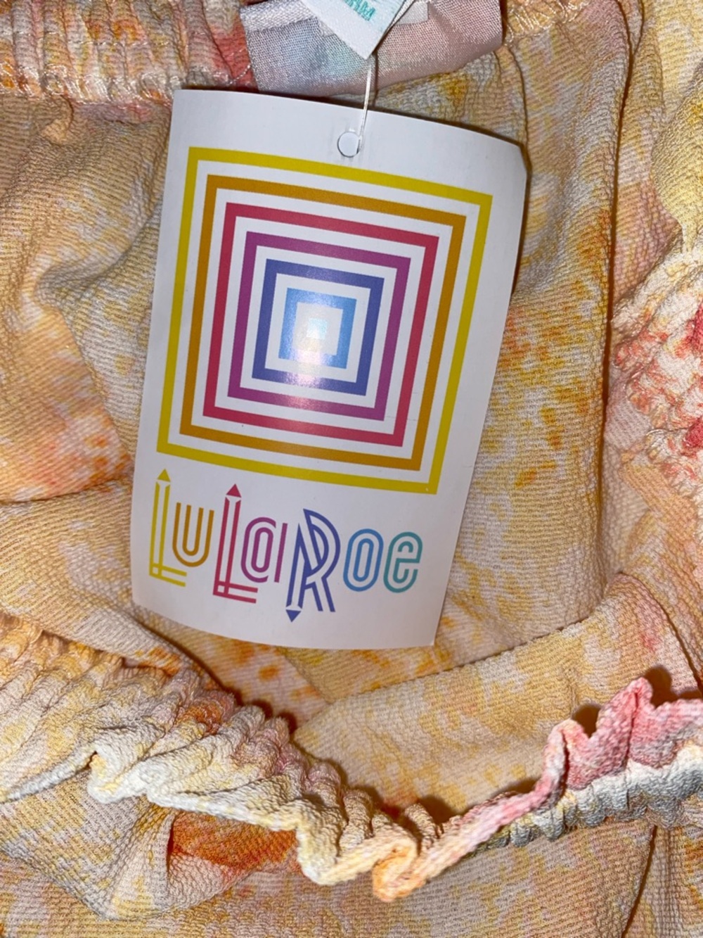 Lularoe Daisy 2X tie-dye ruffle tank top - Picture 4 of 4